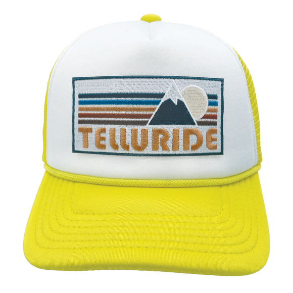 Kids' Telluride, Colorado Trucker Hat - Retro Mountain Snapback Youth Hat