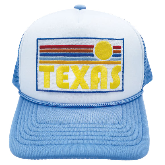 Kids' Texas Trucker Hat - Retro Sun Snapback Youth Hat