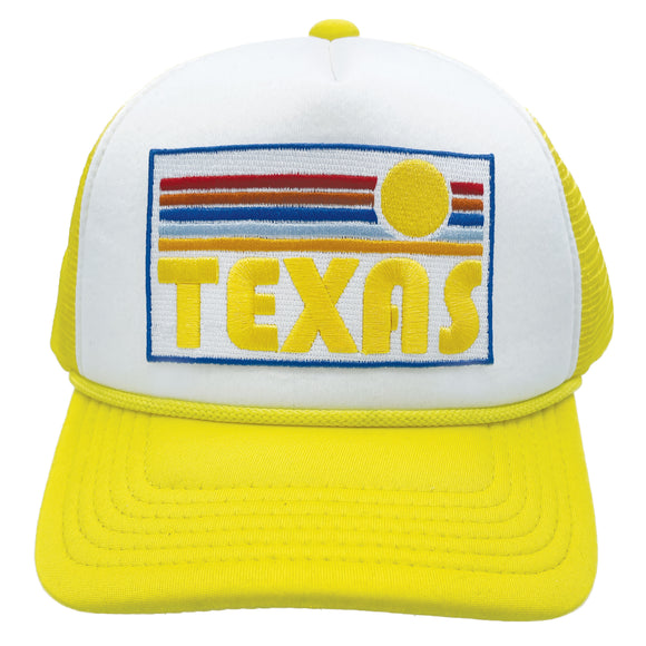 Kids' Texas Trucker Hat - Retro Sun Snapback Youth Hat