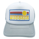 Kids' Wisconsin Trucker Hat - Retro Sun Snapback Youth Hat-3