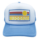 Kids' Wisconsin Trucker Hat - Retro Sun Snapback Youth Hat-2