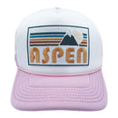Kids' Aspen, Colorado Trucker Hat - Retro Mountain Snapback Youth Hat-11