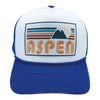 Kid's Aspen, Colorado Hat (Ages 2-12) - Retro Mountain Aspen Snapback Trucker Youth Hat / Kid's Hat