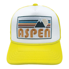Kids' Aspen, Colorado Trucker Hat - Retro Mountain Snapback Youth Hat - 0