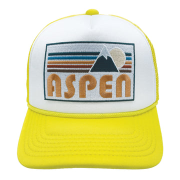 Kids' Aspen, Colorado Trucker Hat - Retro Mountain Snapback Youth Hat - 0