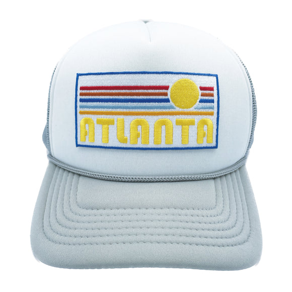 Kids' Atlanta, Georgia Trucker Hat - Retro Sunrise Snapback Youth Hat