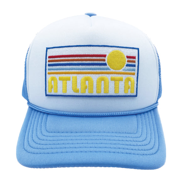 Kids' Atlanta, Georgia Trucker Hat - Retro Sunrise Snapback Youth Hat
