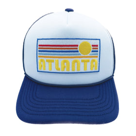 Kids' Atlanta, Georgia Trucker Hat - Retro Sunrise Snapback Youth Hat