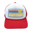 Kid's Atlanta, Georgia Hat (Ages 2-12) - Retro Sunrise Atlanta Snapback Trucker Youth Hat / Toddler Hat