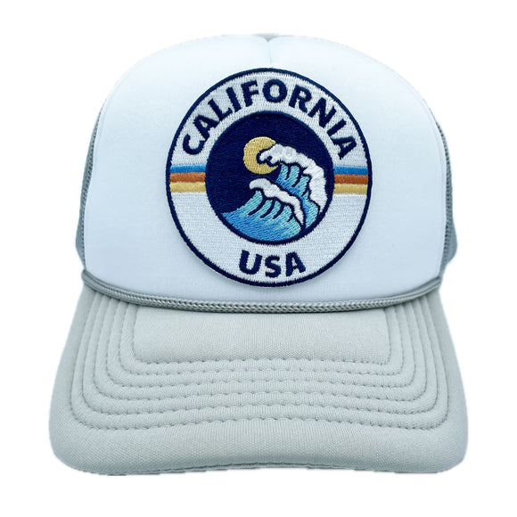 Kids' California Trucker Hat - Retro Wave Snapback Youth Hat