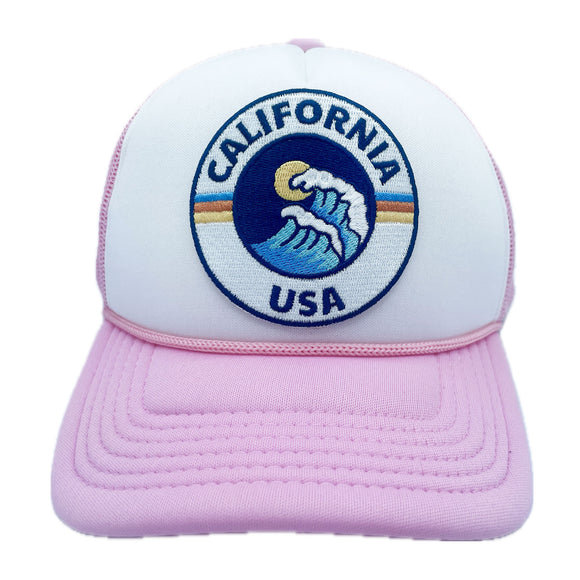 Kids' California Trucker Hat - Retro Wave Snapback Youth Hat