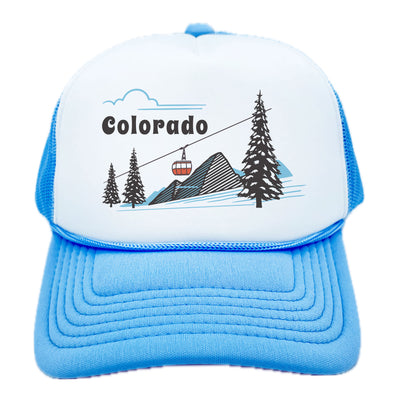 Kid's Colorado Gondola Trucker Hat (Ages 2-12) - Retro Snapback Trucker Youth Hat / Kid's Hat