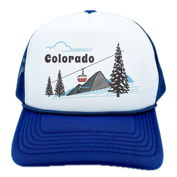 Kid's Colorado Gondola Trucker Hat (Ages 2-12) - Retro Snapback Trucker Youth Hat / Kid's Hat