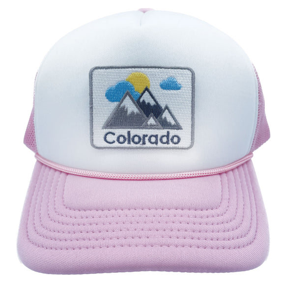 Kids' Colorado Trucker Hat - Mountains Snapback Youth Hat