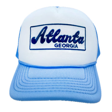 Buy light-blue-white Kid's Atlanta, Georgia Trucker Hat - Retro  Snapback  Youth Hat