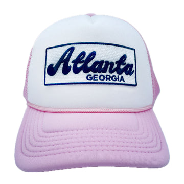 Buy pink-white Kid's Atlanta, Georgia Trucker Hat - Retro  Snapback  Youth Hat