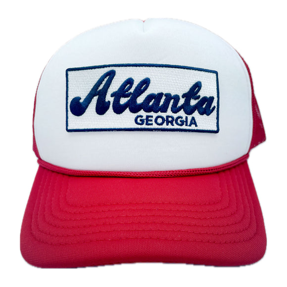 Kid's Atlanta, Georgia Trucker Hat - Retro  Snapback  Youth Hat