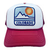 Maroon / White