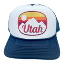 Kid's Utah Trucker Hat - Retro Mountain Snapback Youth Hat-2