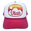 Kid's Utah Trucker Hat - Retro Mountain Snapback Youth Hat-4