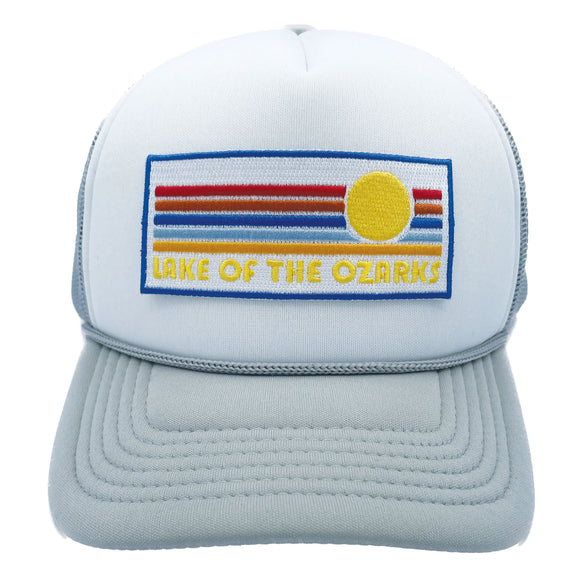 Kids' Lake of the Ozarks Trucker Hat - Retro Sun Snapback Youth Hat