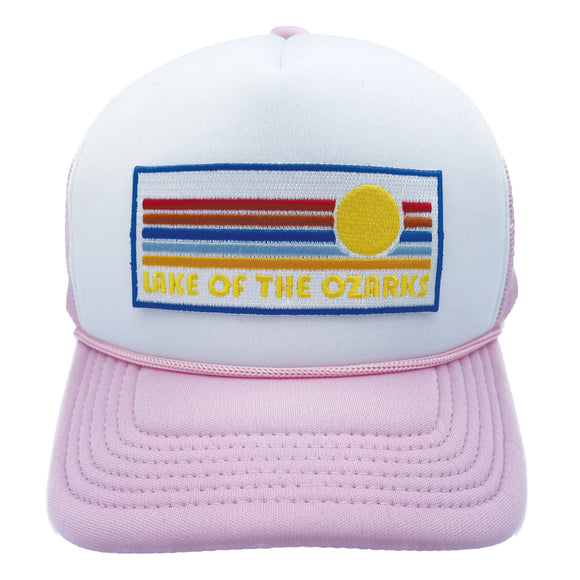 Kids' Lake of the Ozarks Trucker Hat - Retro Sun Snapback Youth Hat