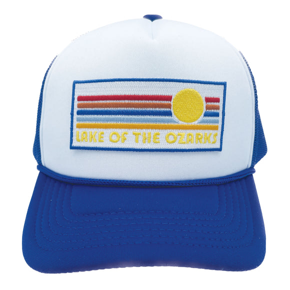 Kids' Lake of the Ozarks Trucker Hat - Retro Sun Snapback Youth Hat