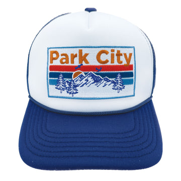 Kid's Park City, Utah Trucker Hat - Retro Mountain Snapback Youth Hat