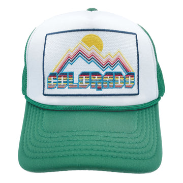 Buy kelly-green-white Kids' Colorado Trucker Hat - Retro Snapback Youth Hat