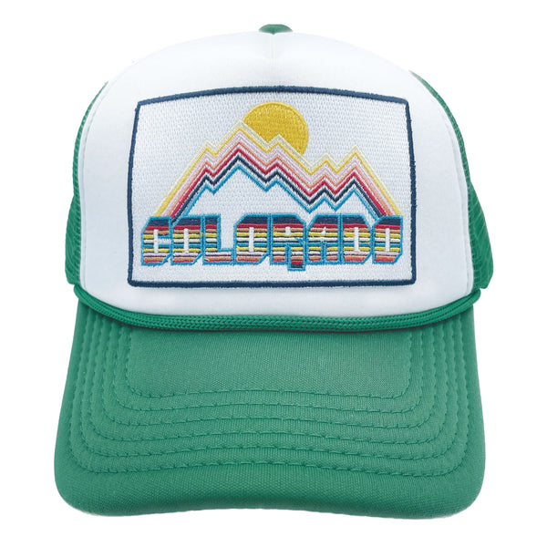 Kid's Colorado Hat (Ages 2-12) - Retro Design Colorado Trucker Snapback Toddler Hat / Kid's Hat