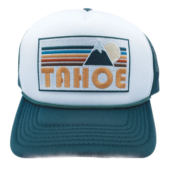 Kids' Lake Tahoe, California Trucker Hat - Retro Mountain Snapback Youth Hat