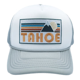 Buy gray-white Kids' Lake Tahoe, California Trucker Hat - Retro Mountain Snapback Youth Hat