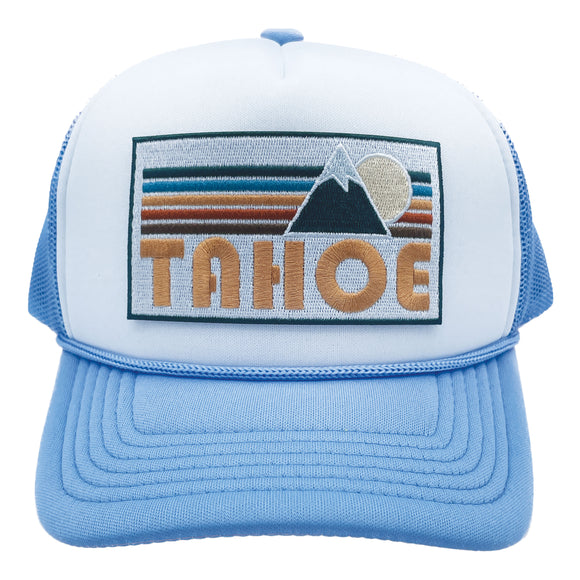 Kids' Lake Tahoe, California Trucker Hat - Retro Mountain Snapback Youth Hat