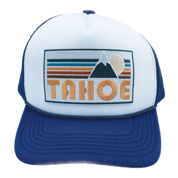 Kids' Lake Tahoe, California Trucker Hat - Retro Mountain Snapback Youth Hat