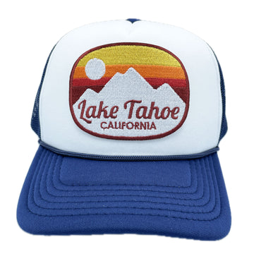Kid's Lake Tahoe, California Trucker Hat - Retro Mountain Snapback Youth Hat - 0