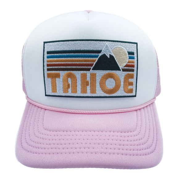 Kids' Lake Tahoe, California Trucker Hat - Retro Mountain Snapback Youth Hat