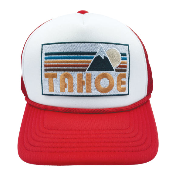 Kids' Lake Tahoe, California Trucker Hat - Retro Mountain Snapback Youth Hat