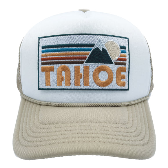 Kids' Lake Tahoe, California Trucker Hat - Retro Mountain Snapback Youth Hat