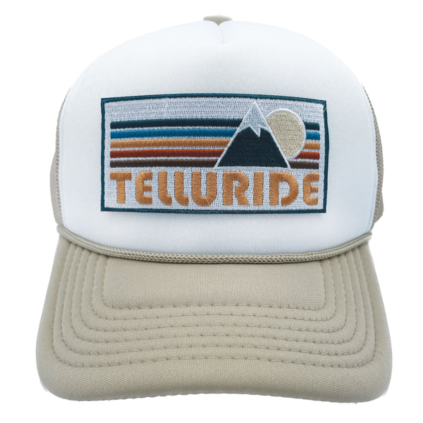 Kid's Telluride, Colorado Hat (Ages 2-12) - Retro Mountain Snapback Trucker Telluride Youth Hat / Kid's Hat