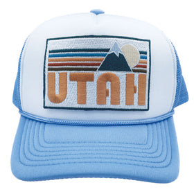 Kids' Utah Trucker Hat - Retro Mountain Snapback Youth Hat - 0