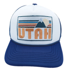 Kids' Utah Trucker Hat - Retro Mountain Snapback Youth Hat