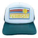 Kid's Vermont Trucker Hat - Retro Sun  Snapback Trucker Youth Hat-2