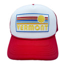 Kid's Vermont Trucker Hat - Retro Sun  Snapback Trucker Youth Hat-7