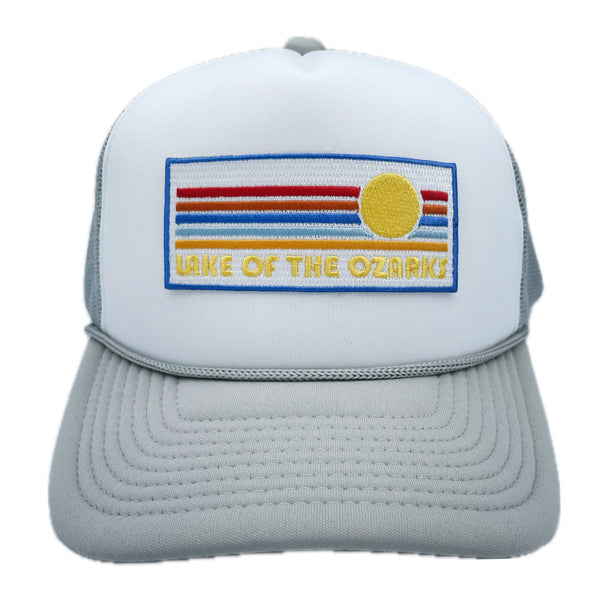 Lake of the Ozarks, Missouri Trucker Hat - Retro Sun Snapback Lake of the Ozarks Hat / Adult Hat