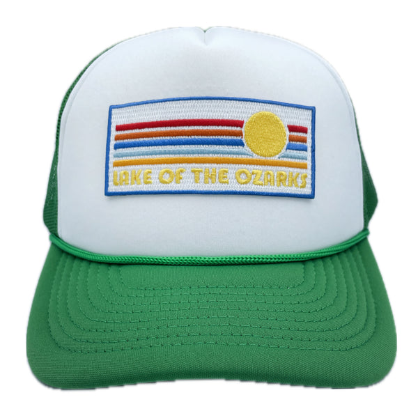 Lake of the Ozarks, Missouri Trucker Hat - Retro Sun Snapback Lake of the Ozarks Hat / Adult Hat