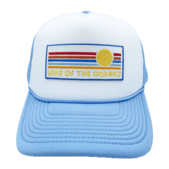 Lake of the Ozarks, Missouri Trucker Hat - Retro Sun Snapback Hat