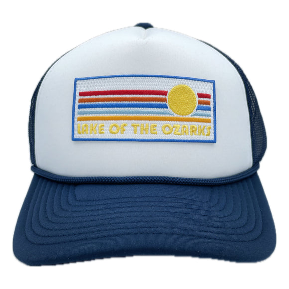 Lake of the Ozarks, Missouri Trucker Hat - Retro Sun Snapback Hat