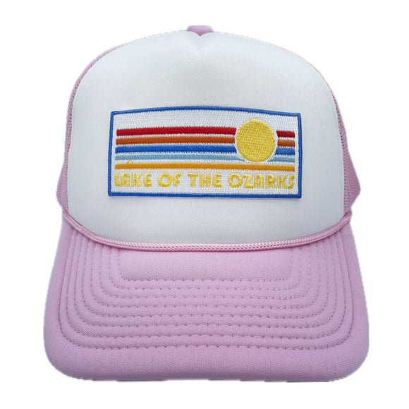 Lake of the Ozarks, Missouri Trucker Hat - Retro Sun Snapback Hat