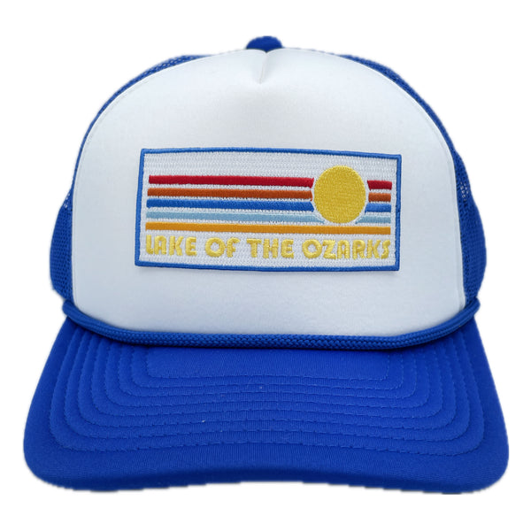 Lake of the Ozarks, Missouri Trucker Hat - Retro Sun Snapback Lake of the Ozarks Hat / Adult Hat