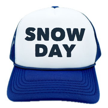 Buy navy-blue Kid's Snow Day Trucker Hat - Retro Snapback Trucker Youth Hat